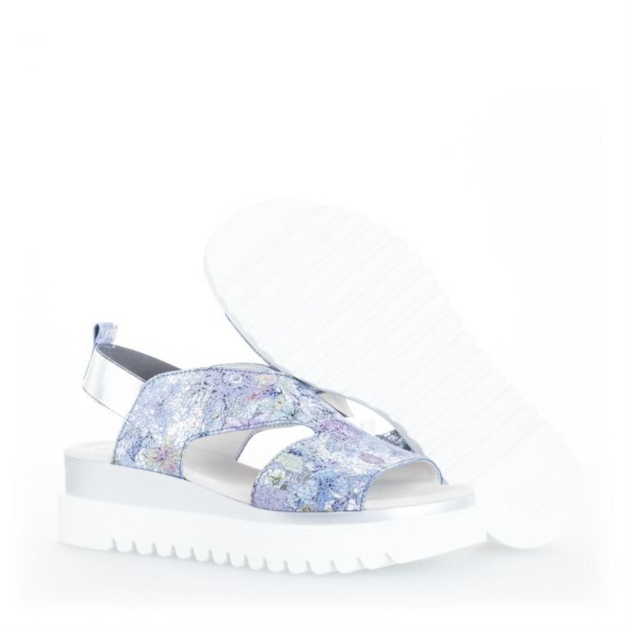 Gabor 23612.36 - Kék Metál Virágos Bőr