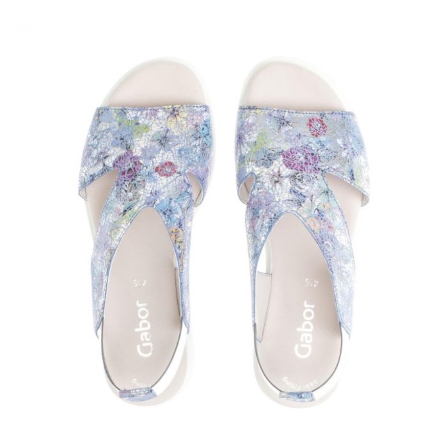 Gabor 23612.36 - Kék Metál Virágos Bőr