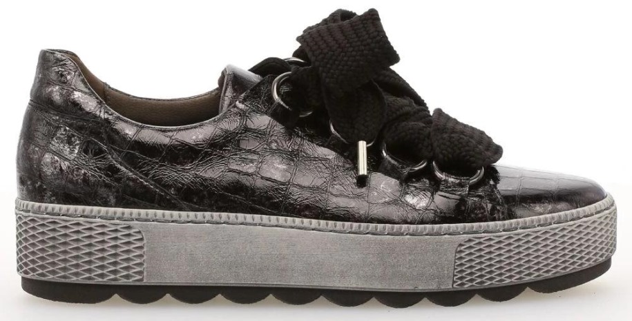 Gabor 36.536-67 - Tornacipő Alacsony Bőr Fekete