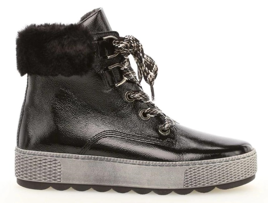 Gabor 36.565-97 - Hi Top Csipke Lakkbőr Fekete