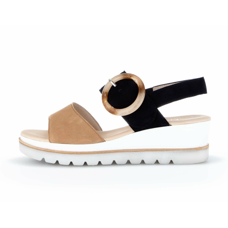 Gabor 84645-16 - Taupe Fekete Velúr