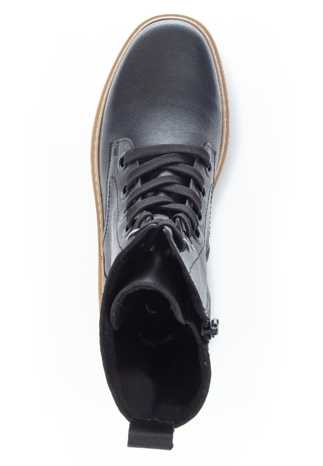 Női Gabor Fűzős Bokacsizma Fekete