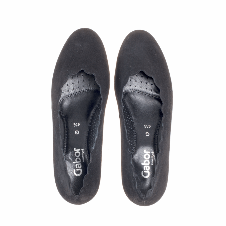 Csipkés Vamp Pump Gabor Fekete