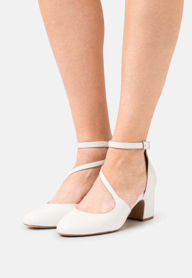 Bőr - Klasszikus Sarkú Gbor Fehér