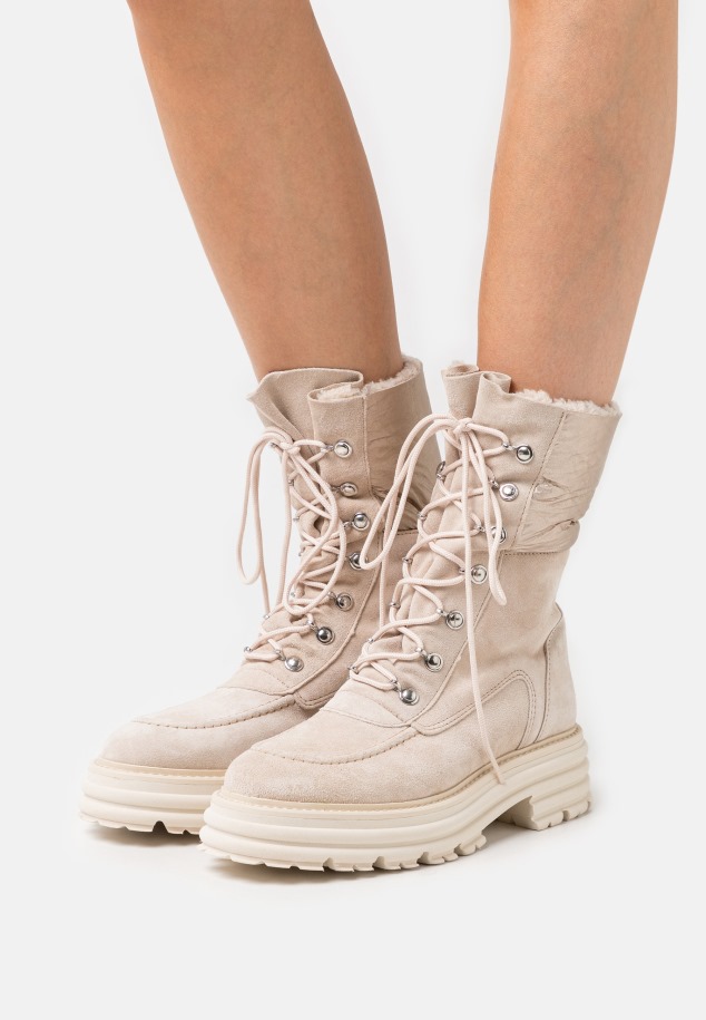 Gábor Sötétrózsa/panna Fűzős Bokacsizma