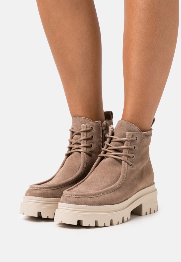 Gábor Sötétrózsa/panna Fűzős Bokacsizma