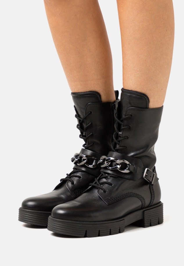 Platform Csizma Fekete/fehér Gabor