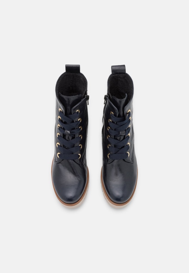 Sötétkék Fűzős Bokacsizma Gabor