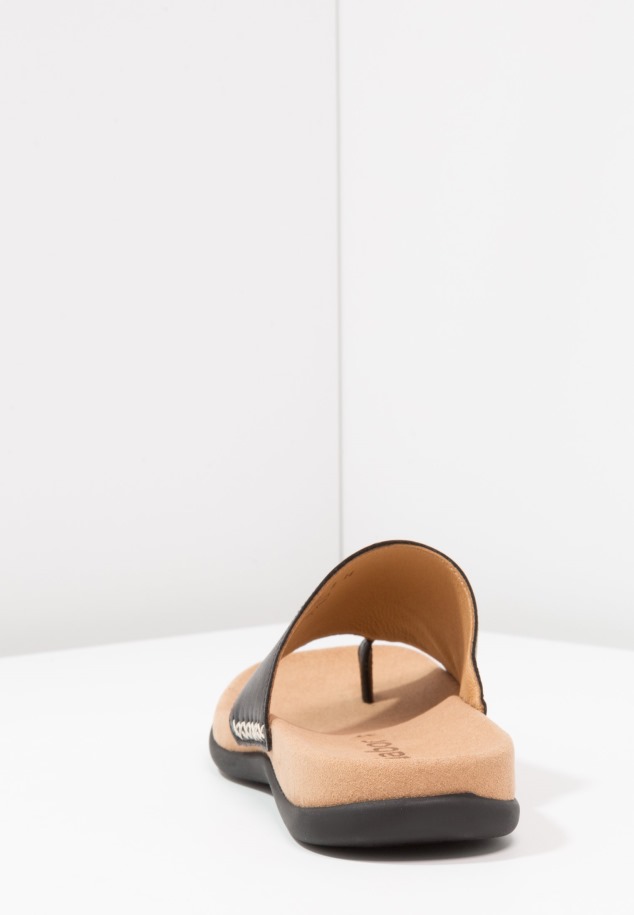 Fekete T-bar Szandál Gabor