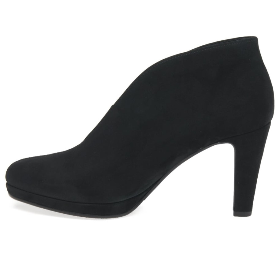 Amien Női Modern Slip On Bokacsizma Fekete Velúr Gabor