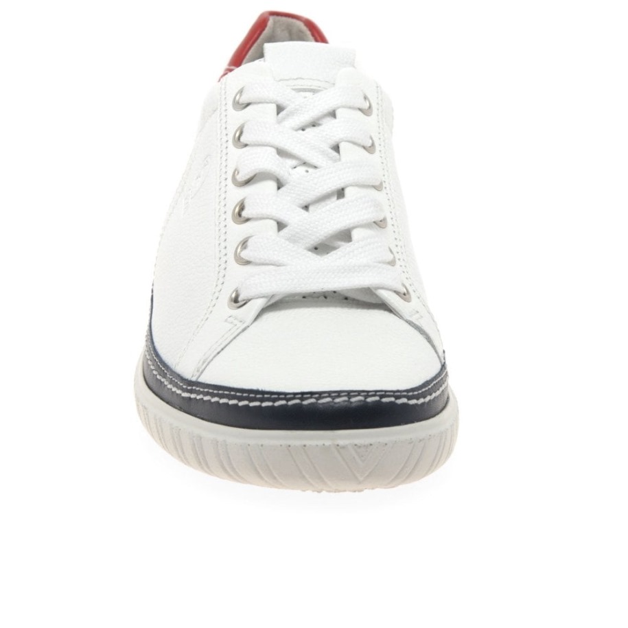 Amulett Női Széles Szabású Tornacipő Fehér/tengerszín/piros Gabor