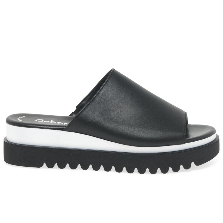 Fekete Emily- Rose Női Platform öszvérek Gabor