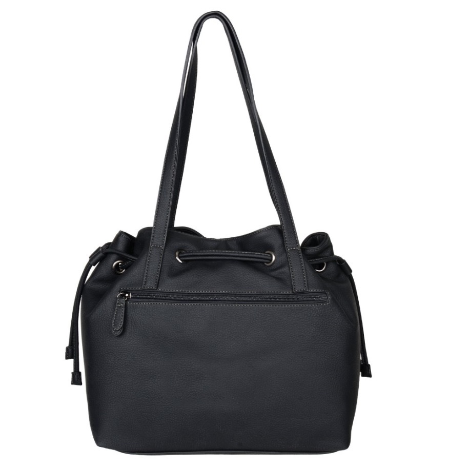 Fekete Mintás Gabor Hu Malu Húzózsinóros Női Válltáska