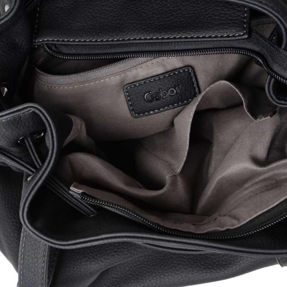 Fekete Mintás Gabor Hu Malu Húzózsinóros Női Válltáska