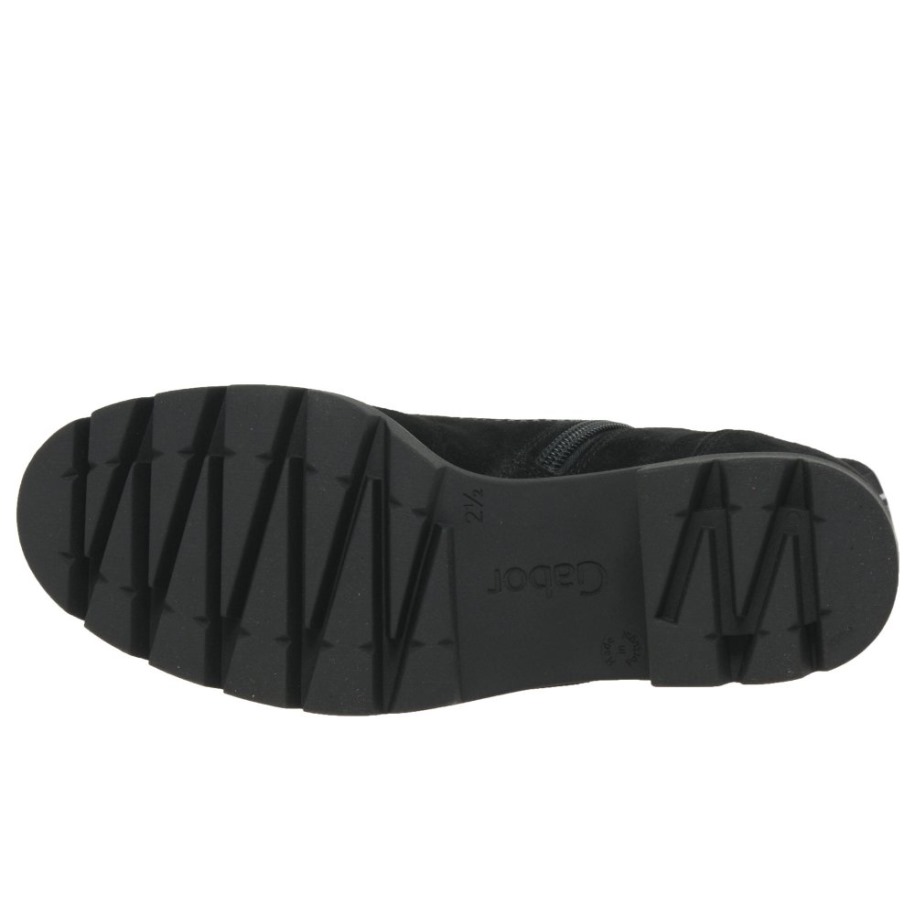 Fekete Velúr Gabor Hu Baccara Női Bokacsizma