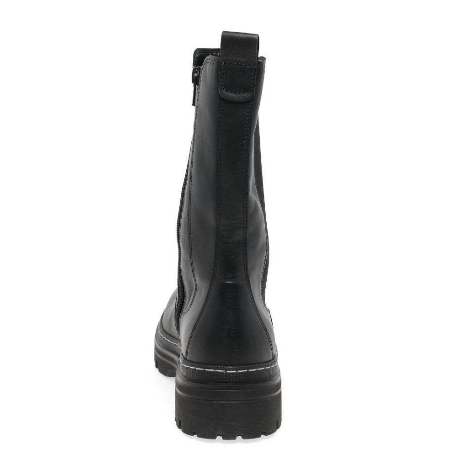 Fekete/fehér öltés Gabor Gaby Női Vádliig érő Csizma