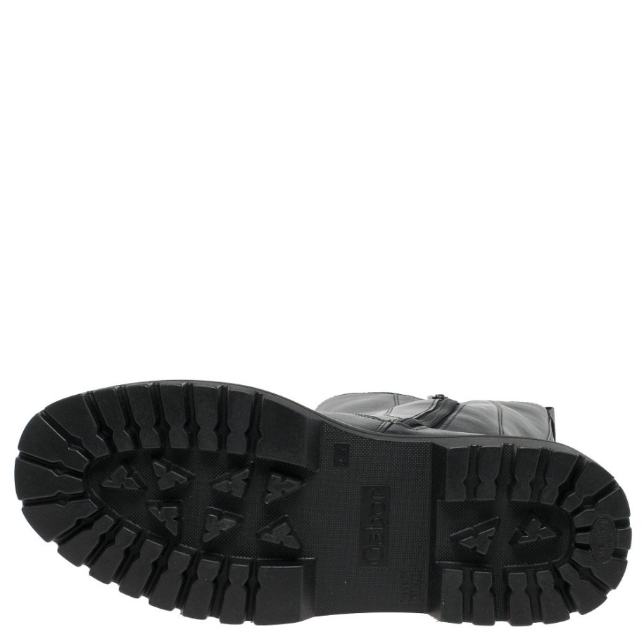 Fekete/fehér öltés Gabor Gaby Női Vádliig érő Csizma