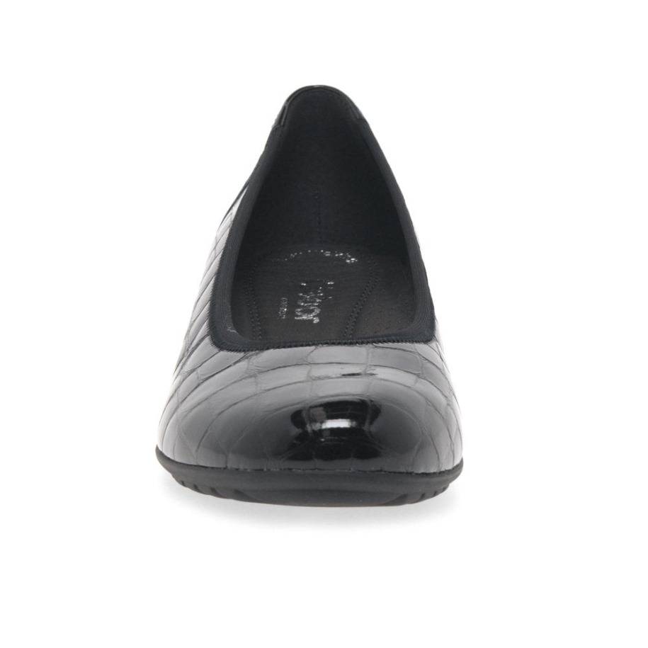 Gábor Fekete Croc Patent Splash Női Alkalmi Balettpumpák