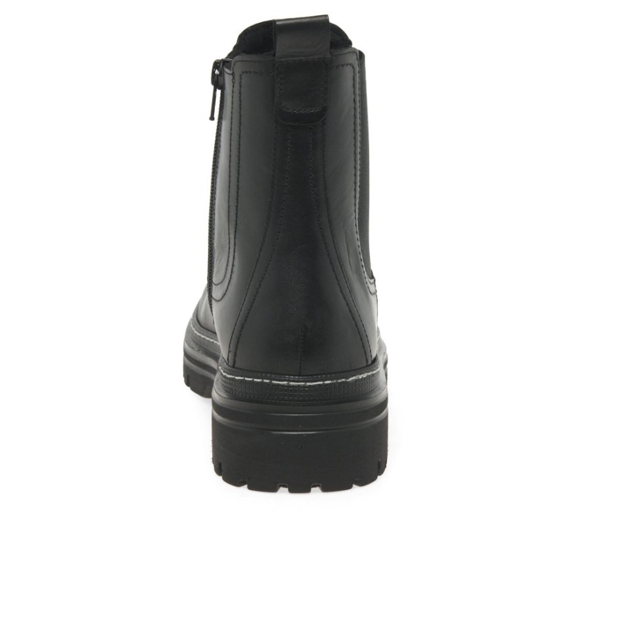 Gabor Gazania Női Chelsea Csizma Fekete/fehér öltés