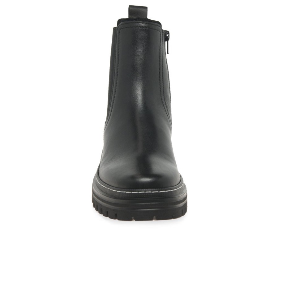 Gabor Gazania Női Chelsea Csizma Fekete/fehér öltés