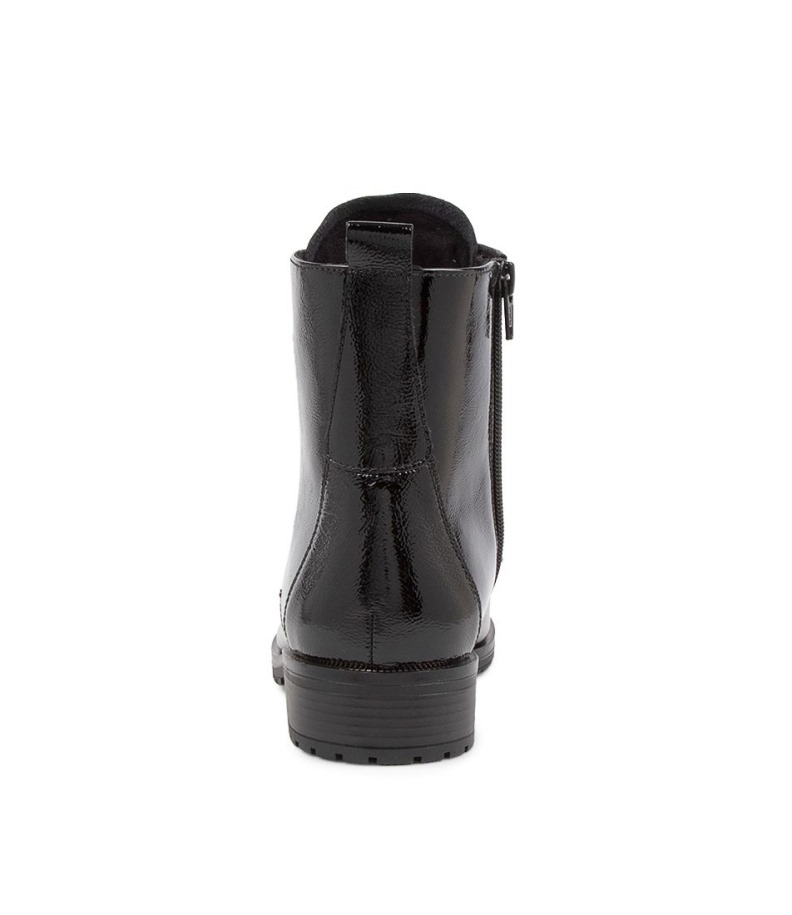 Gabor Genua Fekete Bőr Bokacsizma