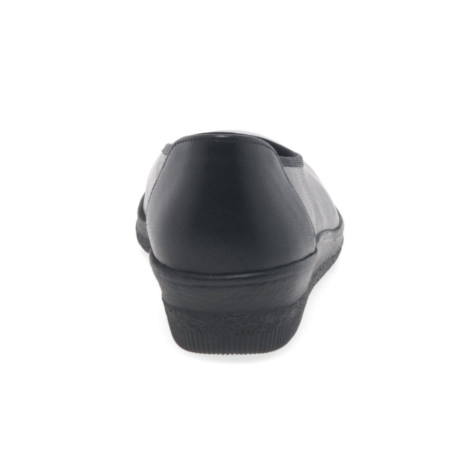 Gabor Piquet Női Széles Szabású Balerina Pumpák Fekete