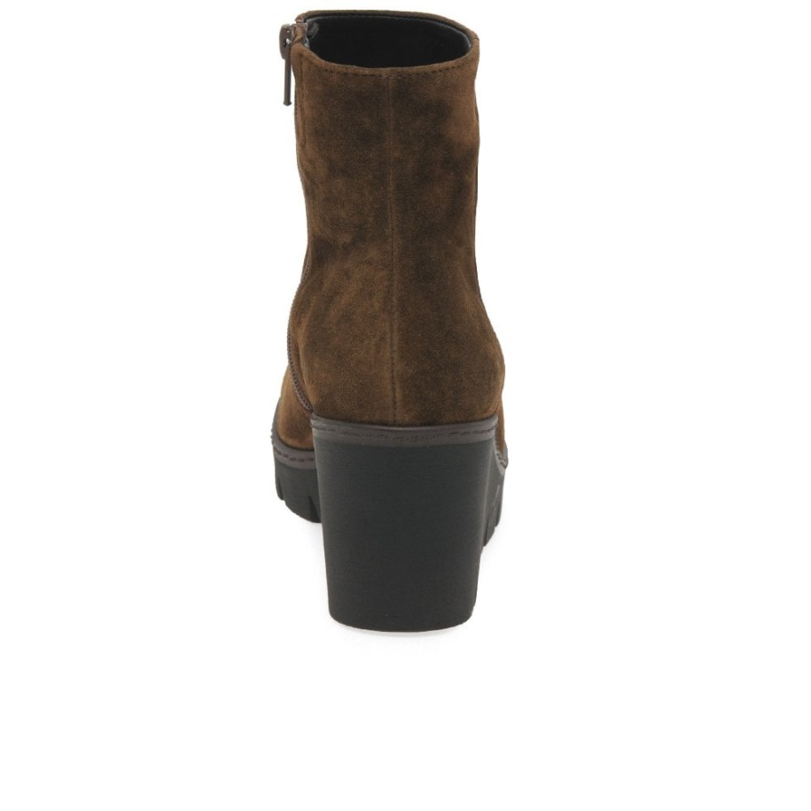 Gabor Whisky Velúr Utópia Női Vaskos éksarkú Bokacsizma
