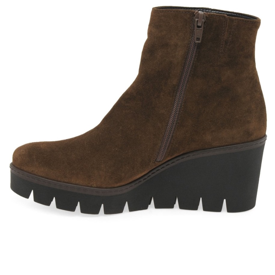 Gabor Whisky Velúr Utópia Női Vaskos éksarkú Bokacsizma