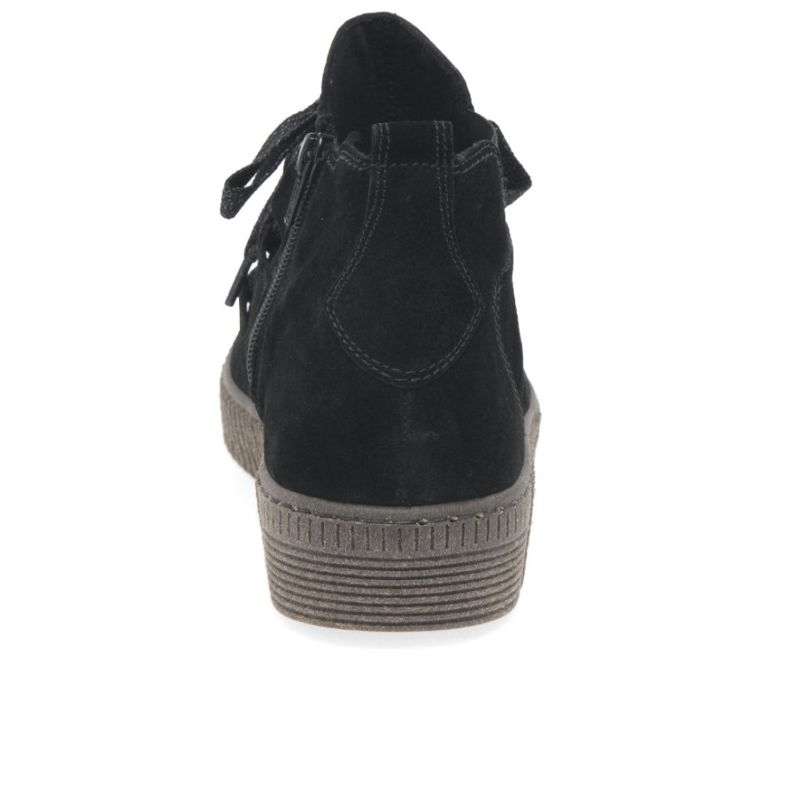 Lándzsa Női Bokacsizma Gabor Hu Fekete Velúr