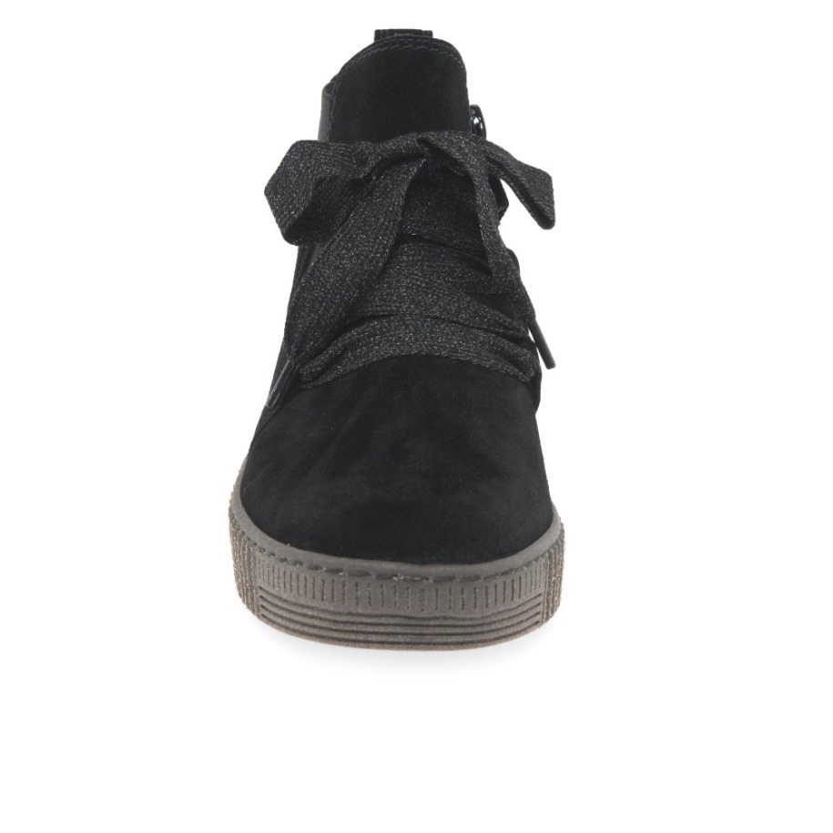 Lándzsa Női Bokacsizma Gabor Hu Fekete Velúr