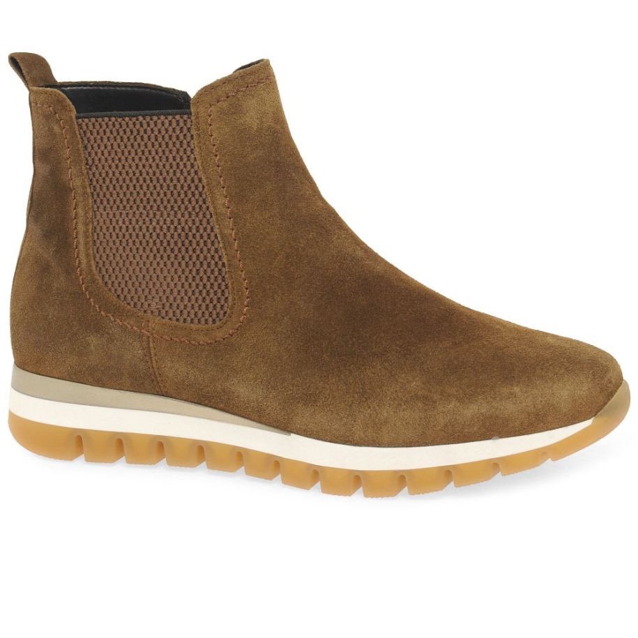 Teller Női Bokacsizma Gabor Konyak Velúr