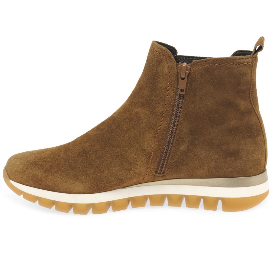 Teller Női Bokacsizma Gabor Konyak Velúr