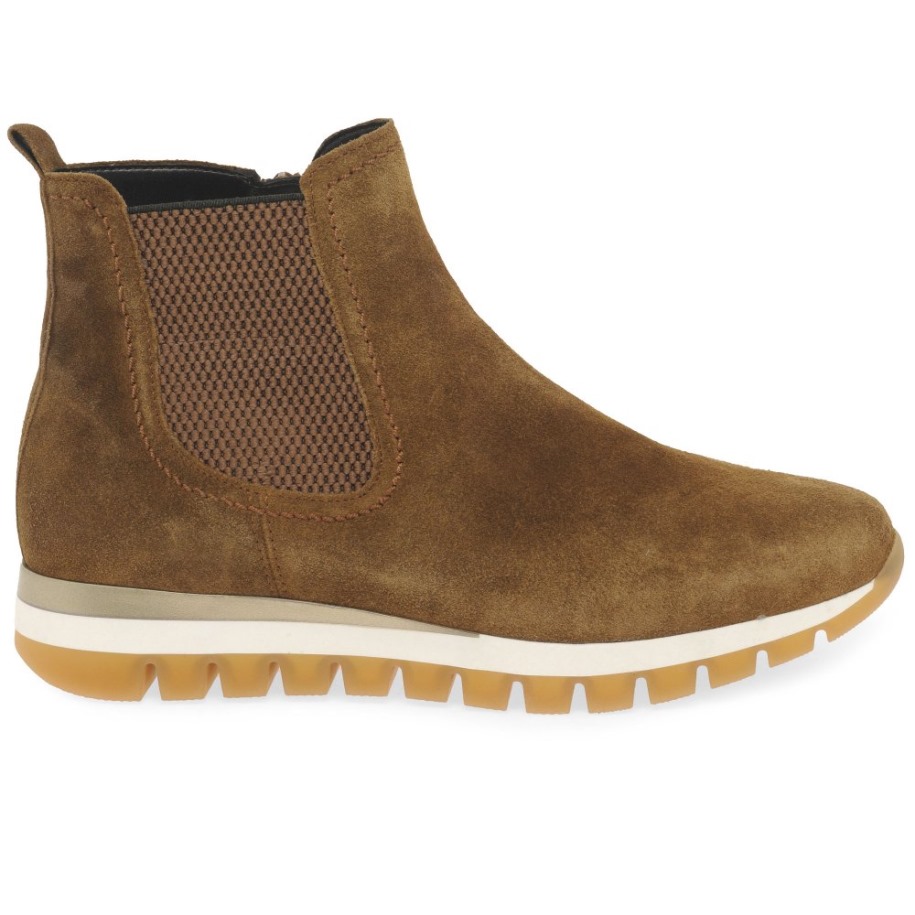 Teller Női Bokacsizma Gabor Konyak Velúr