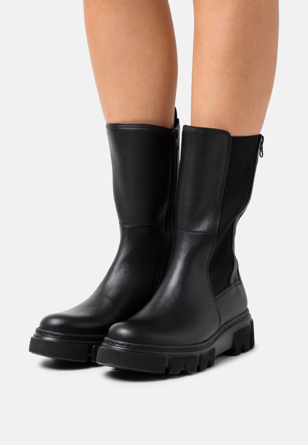 Karamell/szürke Platform Csizma Gabor