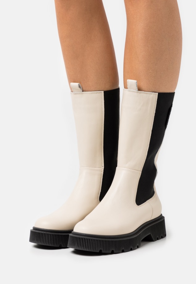 Karamell/szürke Platform Csizma Gabor