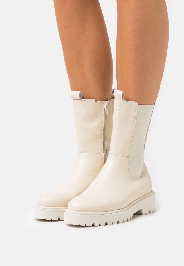 Karamell/szürke Platform Csizma Gabor