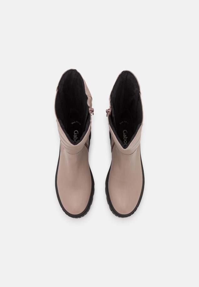 Karamell/szürke Platform Csizma Gabor